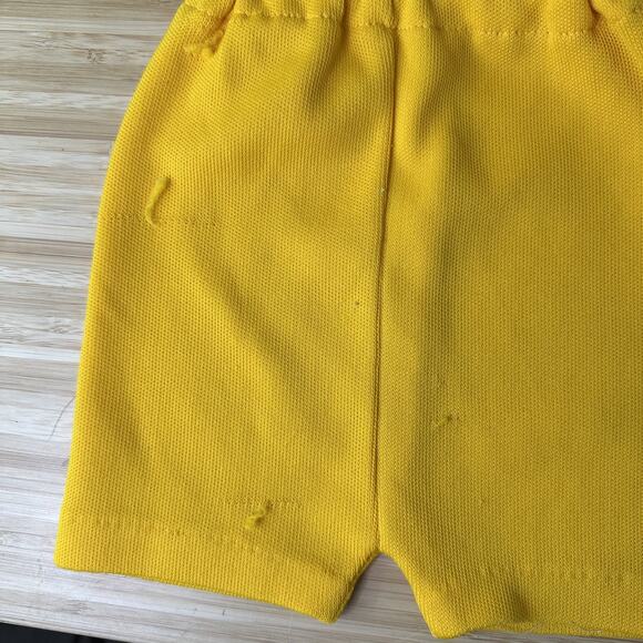 Vintage Soft Spun Baby Set 18 Months Yellow Japan Shirt Shorts Polyester Retro - Picture 6 of 7